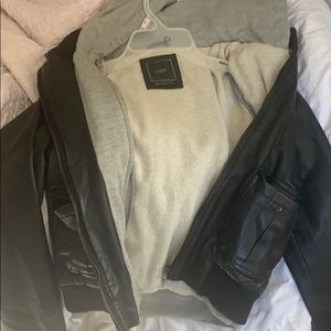 Leather obey jacket